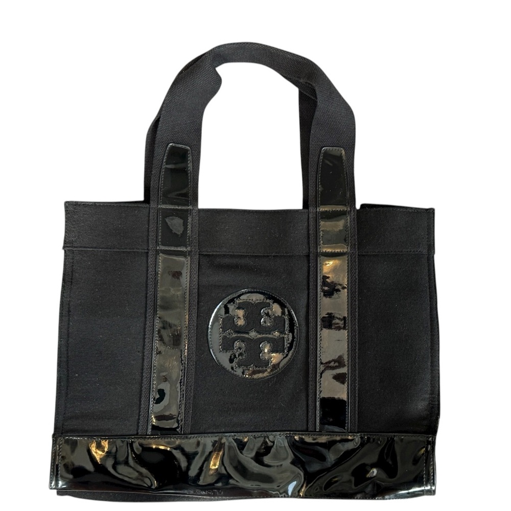 Tory Burch Ella Patent Tote Bag (Old Version - The Big One! In Black